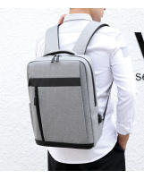Mochila De Negocios Para Laptop Grande Capacidad Multifuncional Con USB Impermeable Para Hombres Bolsa De Hombro Casual Con Funda Trasera - details 13