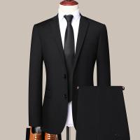 Traje De Gentleman Elegante Y Moderno Para Hombre Estilo Británico Con Traje Y Pantalones Dos Piezas Moda Casual Simple Boutique - details 7