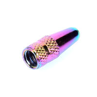5pcs Cubierta De Válvula De Rueda Para Bicicleta Color Arcoíris Aluminio Piezas De Repuesto Para Válvulas Presta - details 6