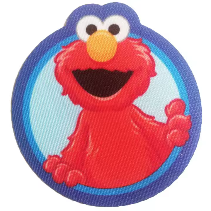 Parches Ropa Barrio Sésamo – Parche Impreso Ropa – Infantil – Amistad – (licencia oficial) – Ábrete Sésamo – Elmo – Monstruo Rojo – Amig@s – Graciosos – Divertidos – 6,8 x 7,5 cm. - Moda The Happy Patch - 1
