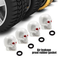 AUTCOAT 4Pcs/set Tapones De Válvula De Neumáticos Estilo Calavera Universal Para Coche Moto Bicicleta Material Plástico + Cobre Antióxido - details 14