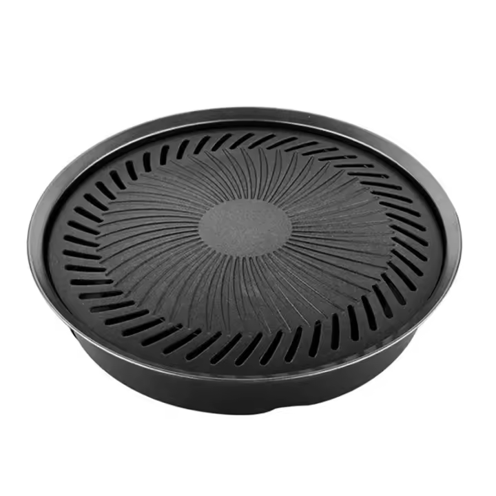Parrilla De Barbacoa Sin Humo Antiadherente Para Estufa Eléctrica Y De Gas Placa De Hornear Herramientas De Barbacoa Para Exteriores Y Uso Doméstico - 1