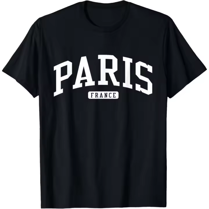 Camiseta de Manga Corta, 100% Algodón, Ropa Unisex para Hombres y Mujeres en 5 Tallas, Camiseta Negra, Cuello redondo con estampado. - 1
