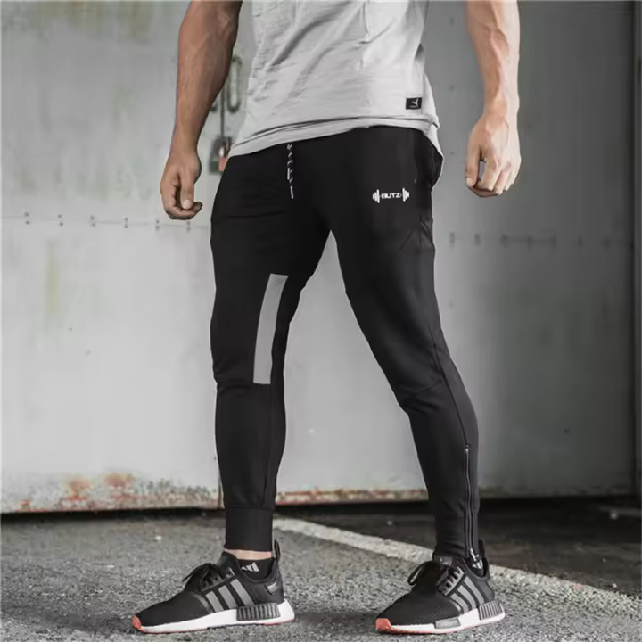 Pantalones De Correr Para Hombre 2023 Nuevo Fitness Gym Deportivos Bodybuilding Ropa De Ejercicio Con Cierre De Cordón Algodón Pantalones De Punto De Lápiz - 1
