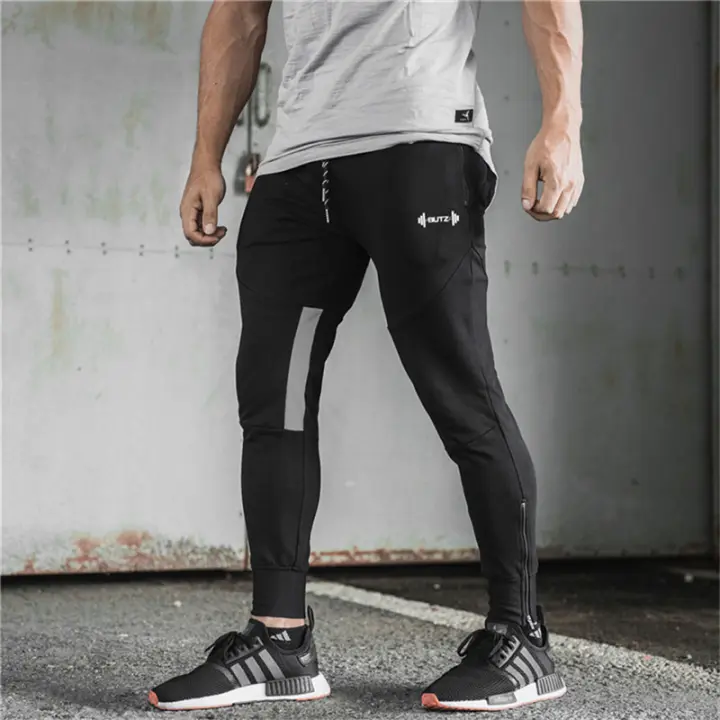 Pantalones De Correr Para Hombre 2023 Nuevo Fitness Gym Deportivos Bodybuilding Ropa De Ejercicio Con Cierre De Cordón Algodón Pantalones De Punto De Lápiz - 1
