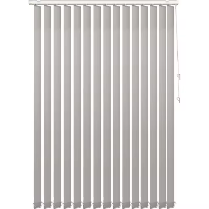 Plushome Estor Tamizante De Lamas Verticales (100X260Cm,150X260Cm,200X260Cm,250X260Cm) Helsinki Blanco/Gris/Topo - 1