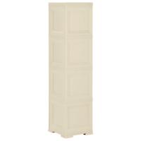 vidaXL Armario de plástico diseño madera blanco angora 40x43x164 cm - details 3