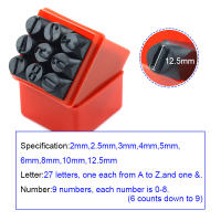 Kit De Estampado Metálico Con Herramienta De Punzón Para Joyería DIY Letras Números Alfabeto Estampillas Para Metal Cuero Oro Plata - details 8