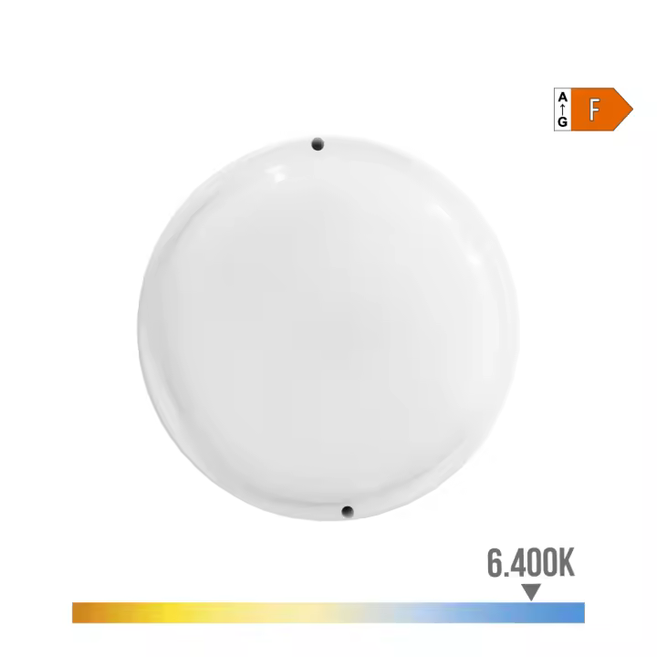 Aplique redondo led 18w 1820lm 6400k ø20,8x4,8cm edm - 1