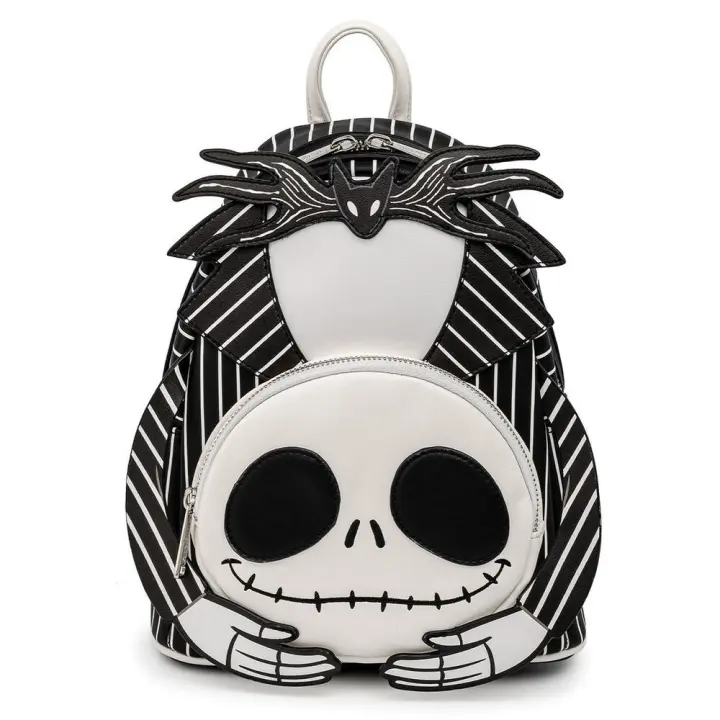 Mochila Jack Skellington Pesadilla Antes de Navidad Disney Loungefly 26cm. Mochila ergonómica con amplio espacio. Diseño resistente y versátil para llevar tus pertenencias con estilo. - 1