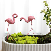 4pcs Decoraciones De Pato De Resina Rosa Para Jardín Patio Piscina Juego De Micro- Paisaje Mesa De Arena Exterior - details 2