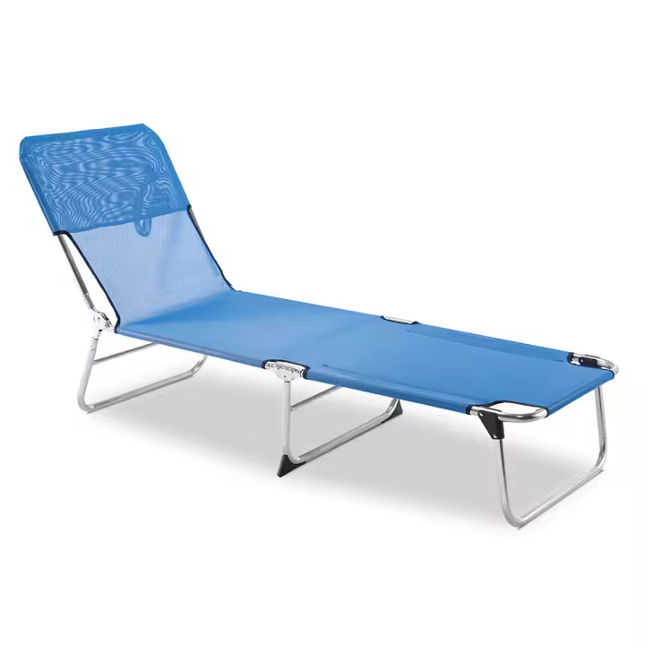 Eredu Tumbona de Playa Portátil - Azul, Estructura de Aluminio - 1