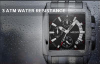Reloj De Pulsera De Lujo Para Hombres MEGIR De Acero Inoxidable Cuarzo Emprendedor Con Dial Grande Luminoso Cronógrafo Resistente Al Agua Estilo Business - details 9