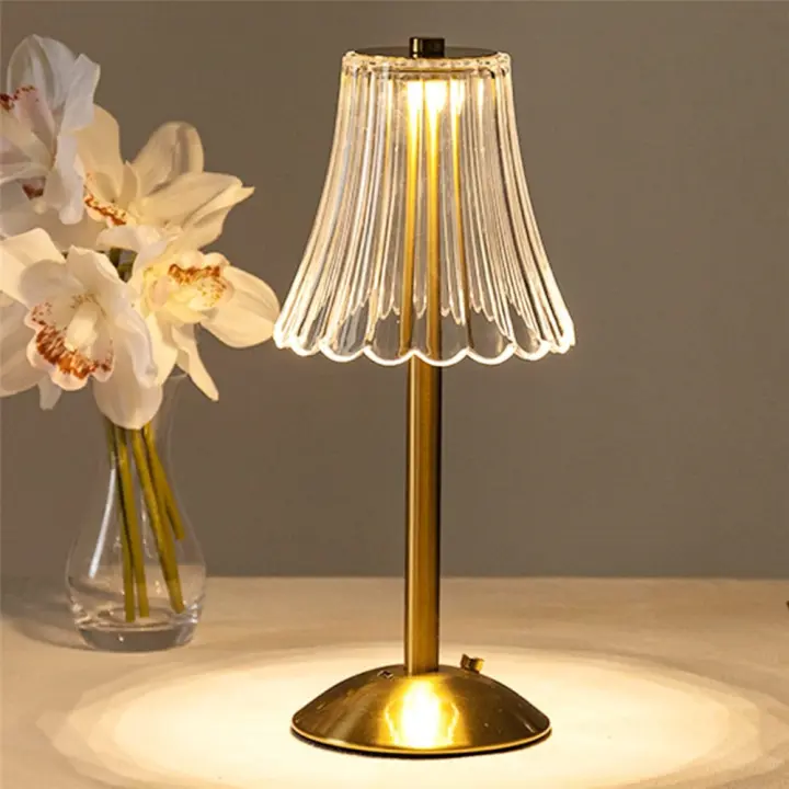 Lámpara De Mesa LED Táctil 3 Colores Recargable Por USB Luz Nocturna Sin Cable Para Ambiente De Dormitorio Lectura Decorativa - 1