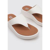 Fitflop F-MODE LEATHERFLATFORM TOE - POST SANDALS Sandalia Con Cuña Mujer Blanco - details 1
