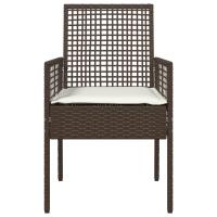 Sillas de Jardín vidaXL 2 pcs con Cojines Marrón Poliratán - details 3