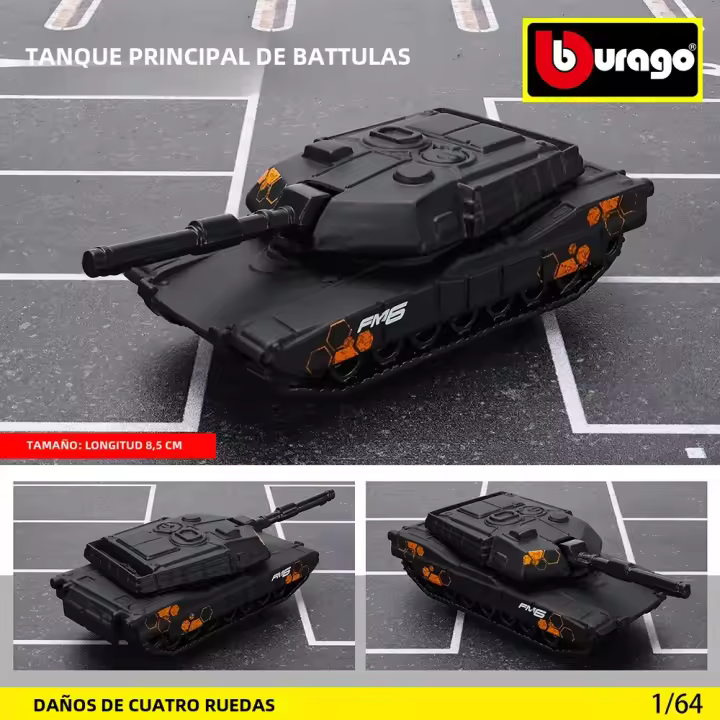 Bburago 1:64 Tank De Batalla Principal Modelo Micro De Alta Precisión Coche De Juguete Para Niños Regalo De Navidad Para Niños Boys - 1