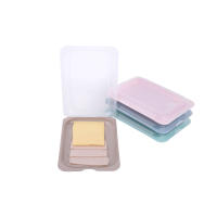 Cofan Set de 4 porta embutidos apilables | Fiambreras para embutido y alimento | Tapa transparente | Colores crema, azul, verde y nude | Aptos para microondas y lavavajillas | Medidas: 25 x 17 x 3 cm - details 1