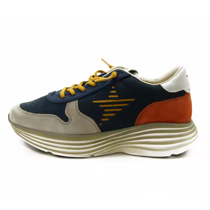 Cetti mod. 1383 zapato sport para hombre en piel natural, cordón elástico - 1