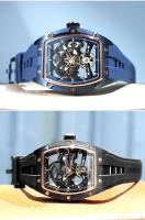 Reloj Mecánico Para Hombre MEGIR Con Carcasa De Acero Inoxidable Y Correa De Silicona Dial Skeleton Resistente Al Agua Deportivo - details 4