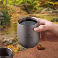 Tomshoo  De Titanio Aislada Para Camping Y Senderismo Vaso Doble Muralla Para Bebidas Resistente Al Agua Hervida Accesorio De Camping Esencial - details 5