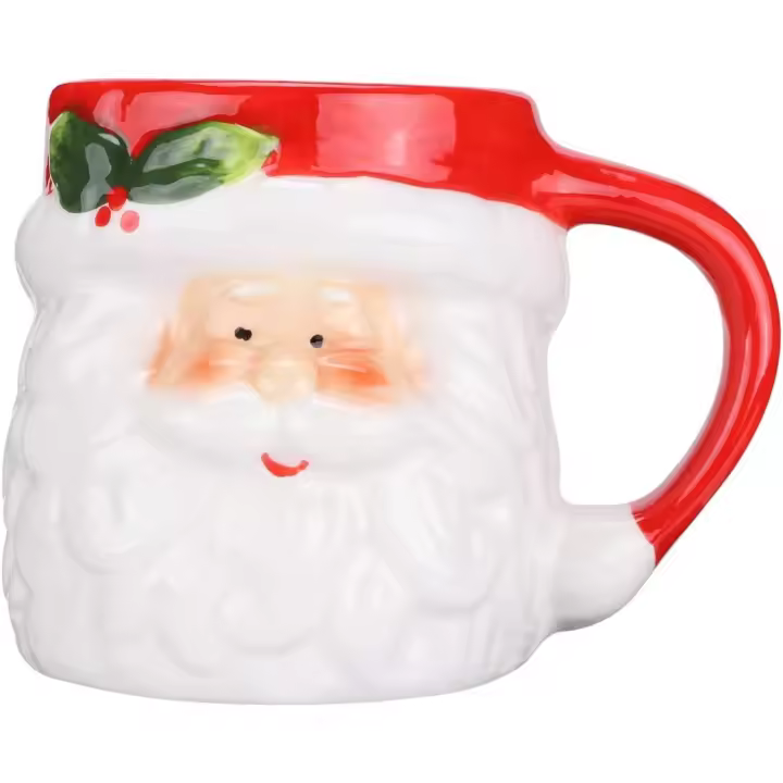 Taza navideña de Papá Noel, taza de cerámica para café, té, leche, regalos navideños - 1