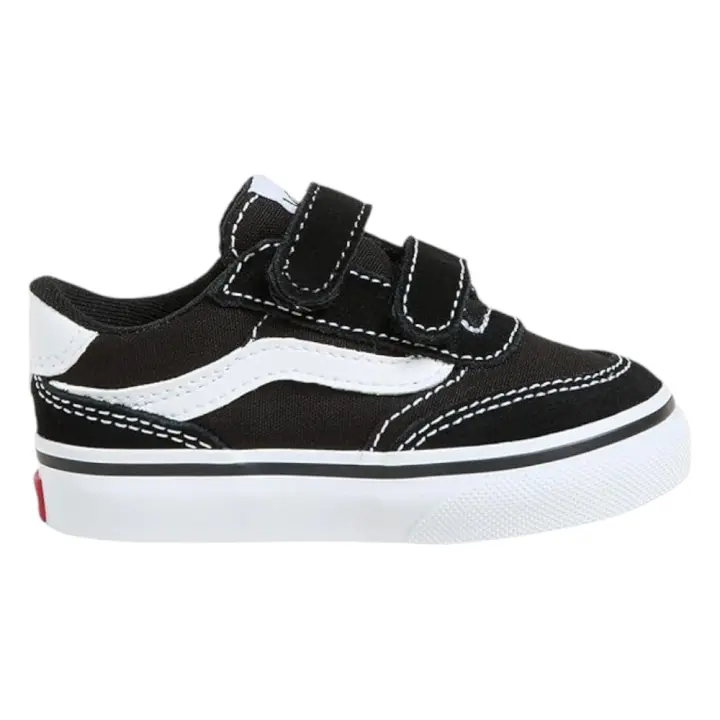 Zapatillas Vans Brooklyn Ls V Suede Canvas Negro Blancas Vn000D7Xba21 Niño Niña - 1