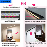 Lámpara De Mesa LED Con Clip Plegable Y Soporte De Lectura 360° Luz De Mesa Para Dormitorio Protección Ocular USB Powered Ajustable Para Cama - details 9