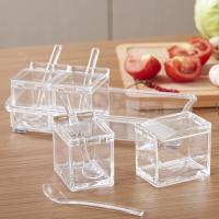 Juego De Contenedores Para Condimentos De Plástico PET Translúcido De Cuatro En Uno Con Cuchara Y Botella Para Uso Doméstico Y De Cocina - details 5