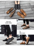 Zapatos Casuales Para Hombre Cuero Mocasines De Caminar Al Aire Libre 2021 Moda Casual Vacaciones Suaves Para Conducir Zapatos De Hombre - details 4