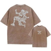 Camiseta Hip Hop Para Hombre Estilo Callejero Retro Gráfico Harajuku Algodón Casual Manga Corta Camiseta Tops Unisex - details 2