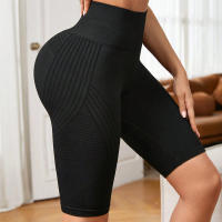 Pantalones de gimnasia sin costuras para realzar glúteos, calzoncillos de yoga de cintura alta, ajustados y abdomen comprimido con efecto "naranja madura" en los glúteos - details 2