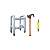 Ayuda Para Caminar Inflable Con Asa De Mano Marco Simulado Para Discapacitados Halloween Y Navidad PVC Resistente a La Fuga De Aire - details 4