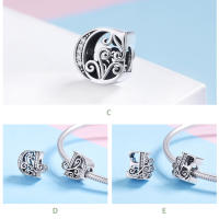 WOSTU 925 Plata Esterlina A-Z 26 Letras Brillantes Con Bolas De Joyería Para Pulsera De Encanto Original Collar De Pulsera Para Mujeres - details 6