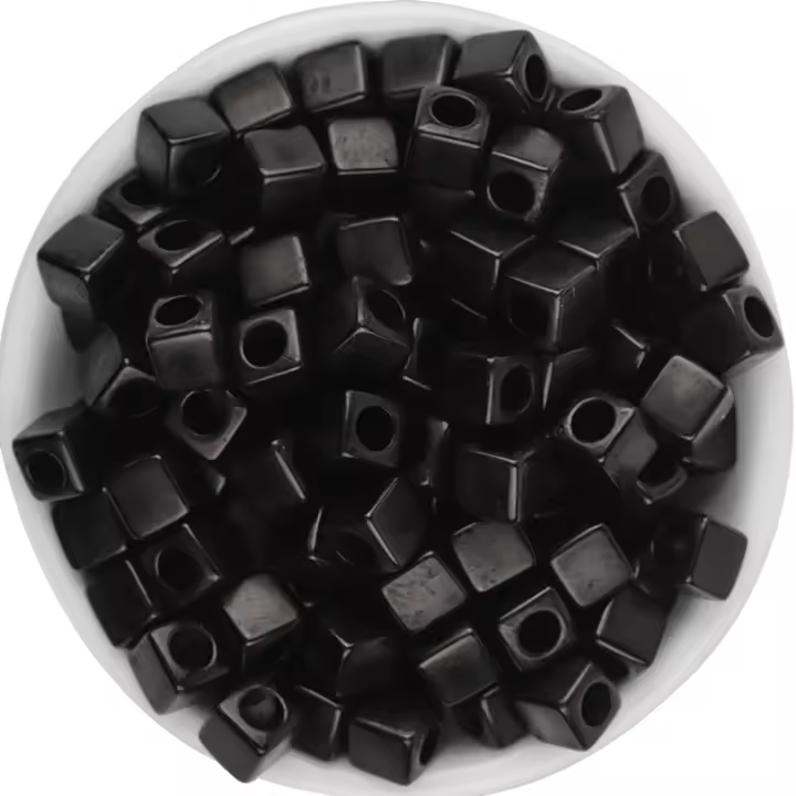 100Pcs Cuentas De Acrílico Cuadradas Con Agujero Grande Para Joyería Hecha a Mano DIY Pulseras Y Aretes Suministros De Colores Sólidos - 1