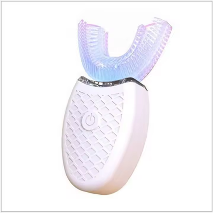 Cepillo De Dientes Eléctrico Recargable Profesional Con Cerdas Suaves U Forma Para Blanqueamiento De Dientes Set Impermeable Con Cepillo Automático Para Todas Las Edades - 1