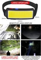 Lámpara Frontal LED COB Recargable USB Con 3 Modos De Luz 1200mAh Impermeable Para Camping Y Senderismo - details 4