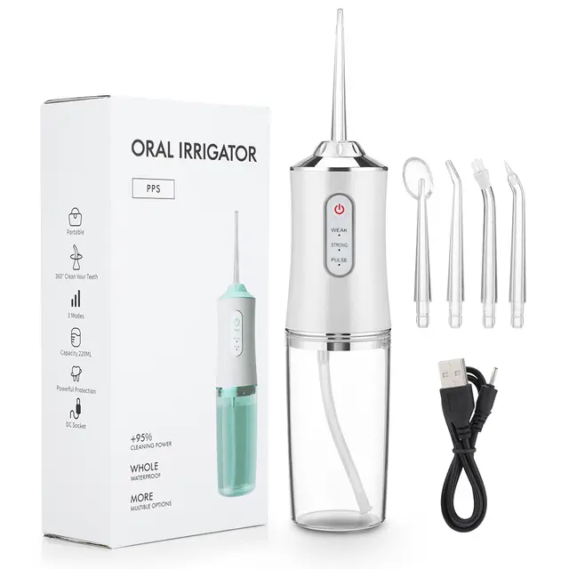 Irrigador Dental with 4 Boquillas Limpieza DE LOS Dientes Bucal de Paseo Oral Limpieza Completa de tu Boca de 3 Intensidades Envio desde España - 1