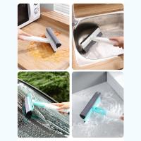 Cepillo De Limpieza De Ventanas 3 En 1 Con Botella De Agua Escobilla Para Vidrio Herramienta De Limpieza Doméstica Multifuncional Colgable Verde Blanco Rosa - details 4