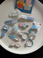 Juego De 11-14 Clips De Pelo Hello Kitty Kawaii Anime Cinnamoroll Kuromi Pochacco Accesorios Lindos Para Niñas Regalos - details 5