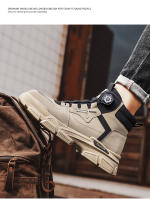 Botas De Motociclista Para Hombre Negras Moda Casual Plataforma Trabajo Exterior Calzado De Calle Botines De Cuero Para Hombre Altura Del Tobillo - details 6