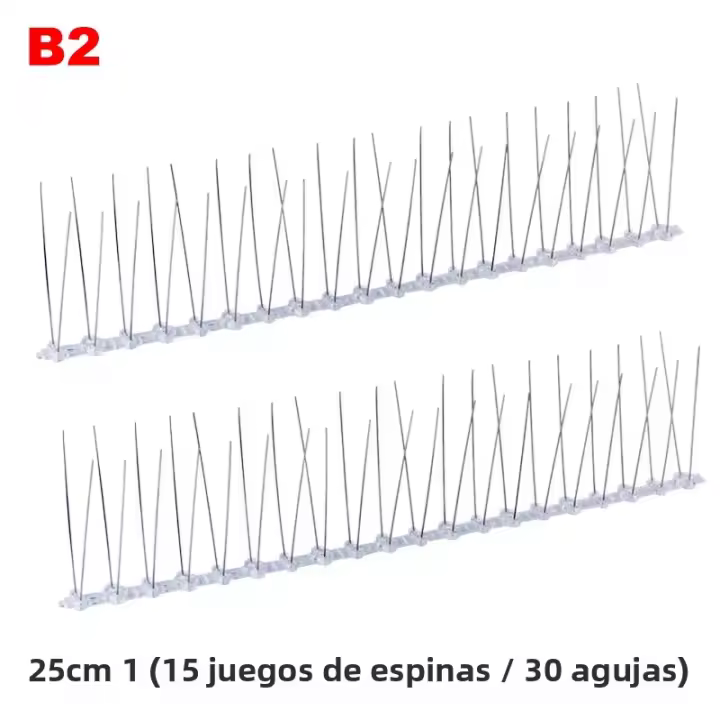 Repellente De Plástico Para Pájaros Y Palomas 25/50cm Espinillas Anti-Pájaro En Acero Inoxidable Tratamiento Anti-Paloma Para Pigeon - 1