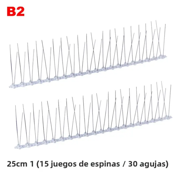 Repellente De Plástico Para Pájaros Y Palomas 25/50cm Espinillas Anti-Pájaro En Acero Inoxidable Tratamiento Anti-Paloma Para Pigeon - 1