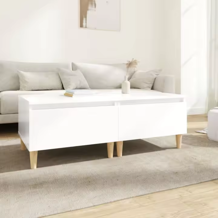 Mesas 2 piezas Blanco Clean 50x46x35 cm Madera Multicapa - 1