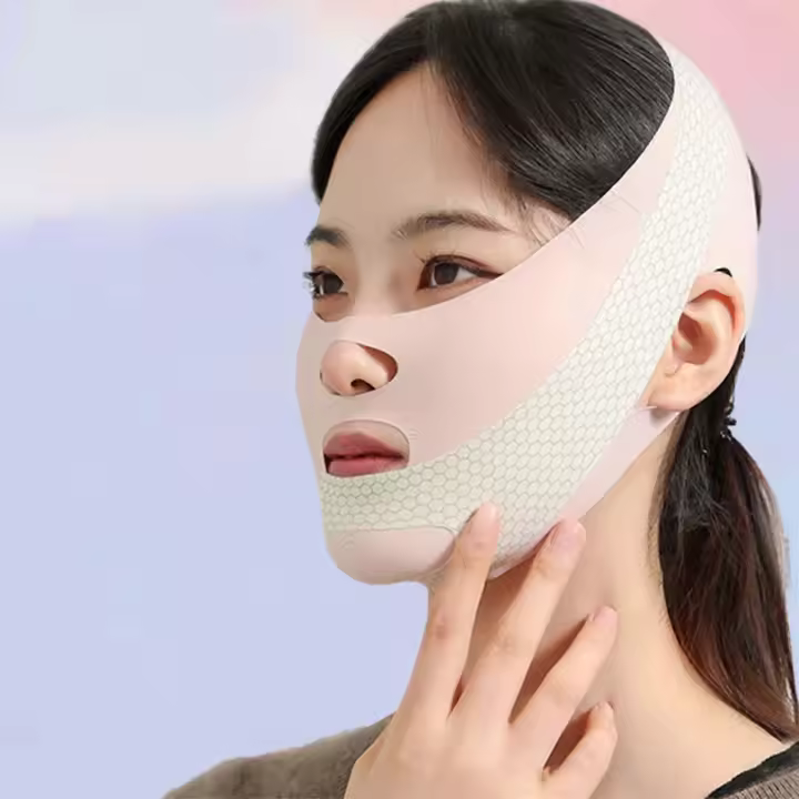 Vendaje moldeador facial en forma de V, lifting facial, reafirmante facial, artefacto para lifting facial completo, mascarilla para esculpir papada Flye250658 - 1