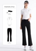 PGM Pantalones De Golf Para Mujer Alta Elasticidad Verano Primavera Casual Largo Secado Rápido Flared KUZ176 Cierre Botón Fly Material Poliéster - details 7