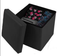 GREATOOL Puff Pvc Taburete para almacenaje Plegable Carga máxima de 150 kg, 38x38x38cm, Otomano de Puff, Asiento, Reposapiés - details 6
