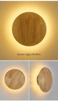 Lámpara De Pared LED De Estilo Simple Con Fuente De Luz En Forma Redonda Y Ovalada Material De Madera Iluminación Interior - details 7