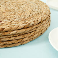 Juego De 6 Tapetes De Comedor Redondos Tejidos a Mano Resistente Al Calor Decorativos Para Mesa Material Ecológico Linen - details 10