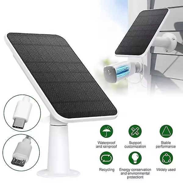 Paneles Solares 4W para Eufy Eufycam 2/2 Pro/2C/2C Pro/E Wall Mount with 9.8ft Power White 1PC - 1